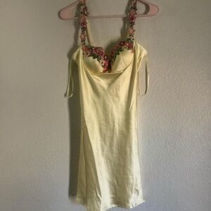 Selfie Leslie Yellow Floral Mini Dress